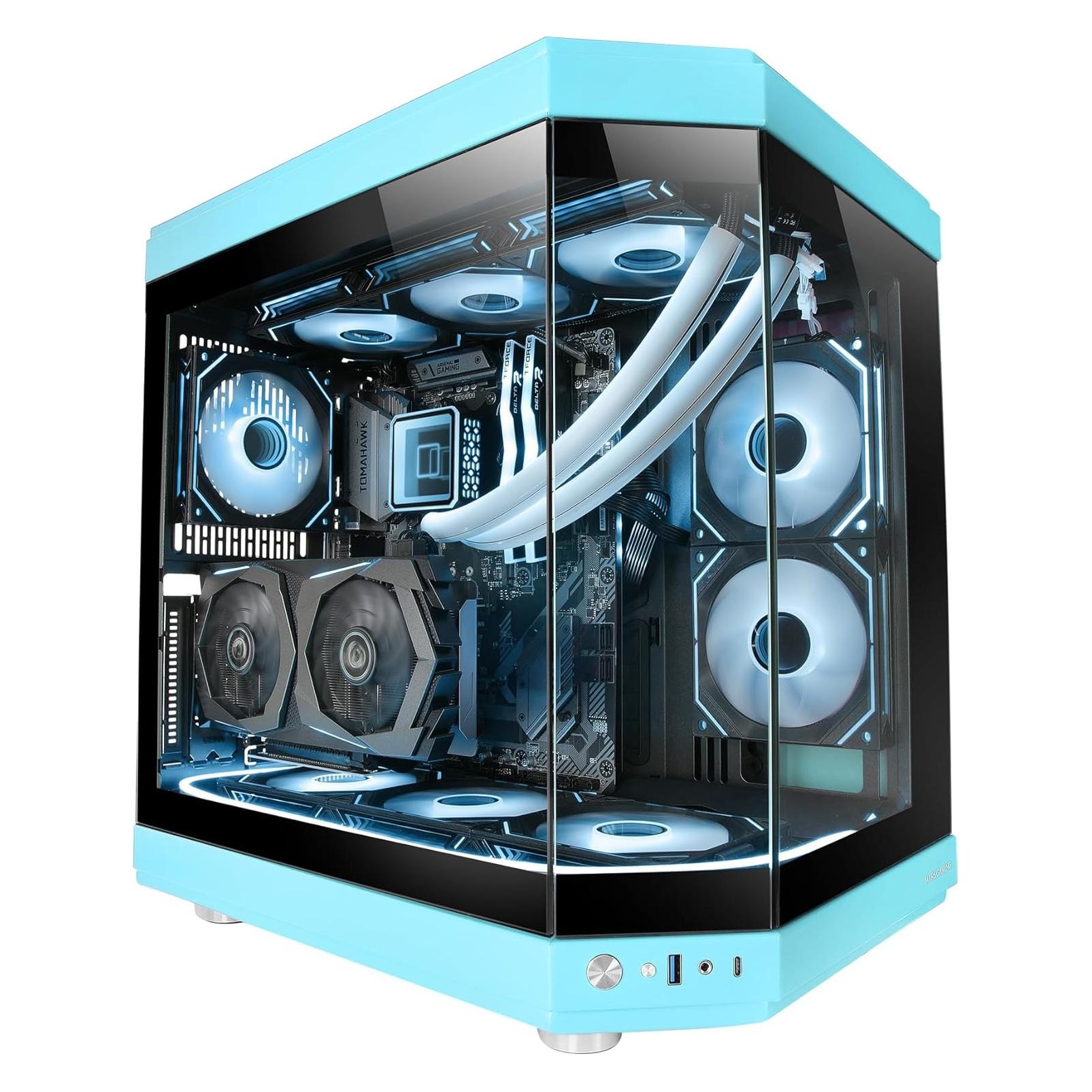 Mars Gaming Boitier Moyen Tour ATX MC-3T RGB avec panneaux vitrés (Noir) (ATX, mATX, Mini-ITX) (MC3TB)