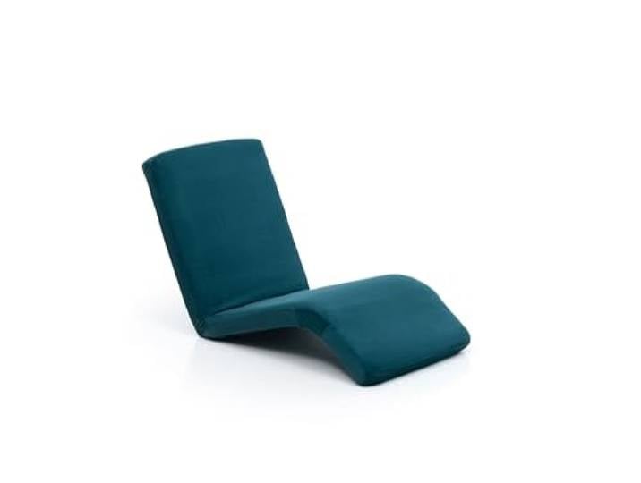 Hanah Home Modern 1-Seat Sofa-Bed, Petrol Green, 100% Metal Frame & Polyester Fabric, 14-Level Adjustable Back, Perfect for Small Spaces