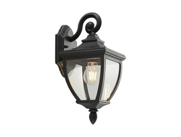 Lindby Applique Exterieur Cerys à intensité variable (Antique\, Classic) en Noir (1 lampe\,à E27) Murale Luminaire Lampe Jardin Eclairage