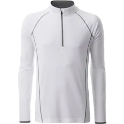 Funktionsshirt Langarm "JN498" - L - white/silver