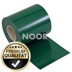 Noor Zaunblende PVC blickdicht 35 Meter inkl. 25 Klemmschienen-grün
