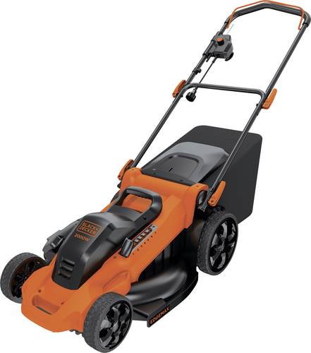 Black & Decker Elektro Rasenmäher mit Schnitthöhenverstellung, Mulchfunktion 2000W Schnittbreite (max.) 48cm