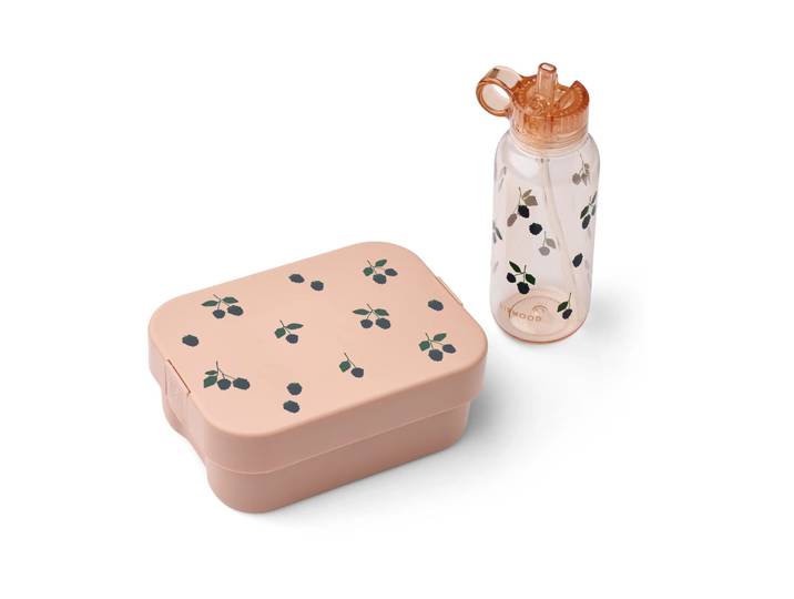 Liewood Set lunchbox imprimé Chelsey 2 pièces Berry-Pale Tuscany