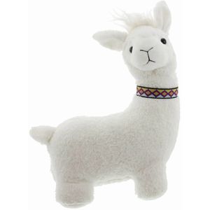 Frank-Flechtwaren Türstopper Alpaka, aus Stoff, für den Boden, rutschfest, weiß, Höhe 30 cm