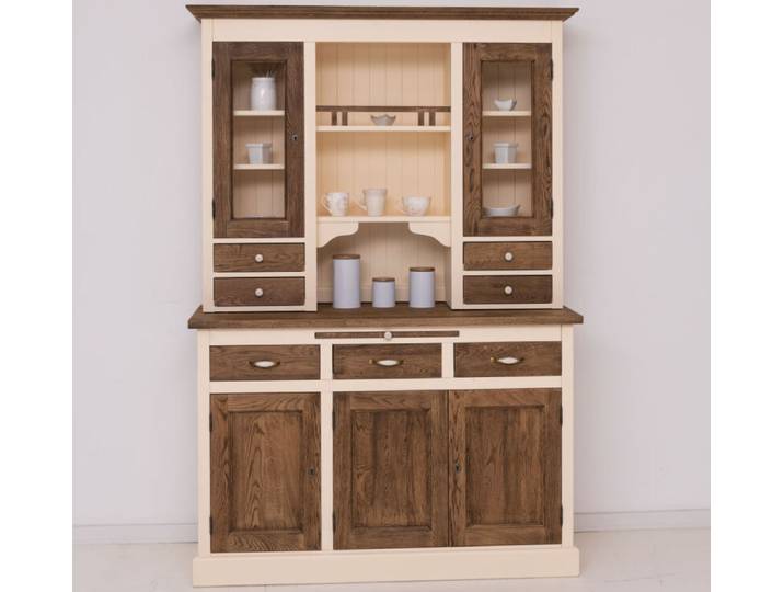 Landhausbuffetschrank eierschalen mit Eichentüren