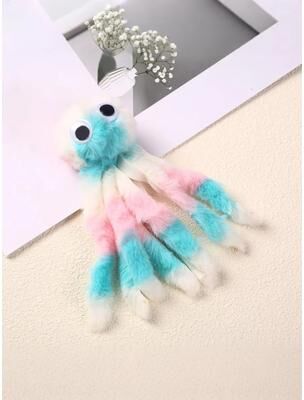 Uplifted Finds Interactive Rainbow Octopus Plush Pet Toy sky Blue