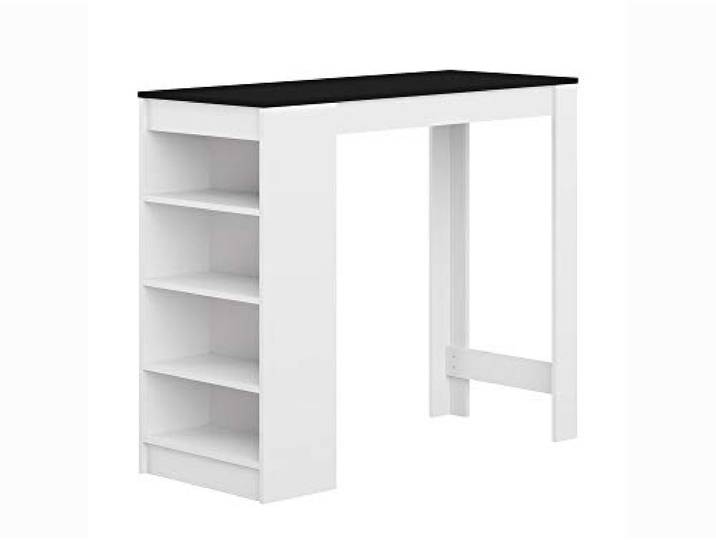 Symbiosis Aravis Meuble Bar Blanc et Noir 115x50x102\,7 cm