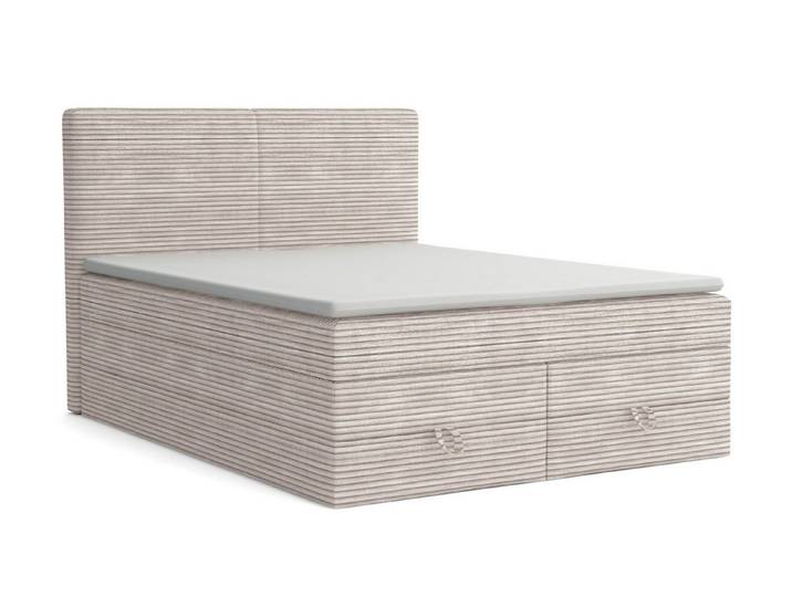 Deine Möbel 24 Boxspringbett LOFT DUO Boxspring Komplettbett Polsterbett Bonellfederkernmatratzen (ganz in Cord Cord-Samt, 2 Bonellfederkernmatratzen H3 + 1 Taschenfederkenmatratze H3), 140x200 160x200 180x200 180x200 200x200 inkl. Bettkasten