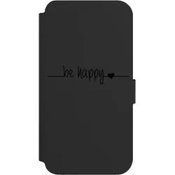 Nivocase Klapphülle für Samsung Galaxy S23+ Handyhülle aus Kunst Leder NIVOflip schwarz Glück Statement (Samsung Galaxy S23+), Smartphone Hülle, Schwarz