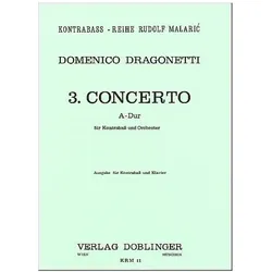 Concerto A-Dur Nr.3 für Kontrabass und Orchester für Kontrabass und Klavier, Fachbücher von Domenico Dragonetti
