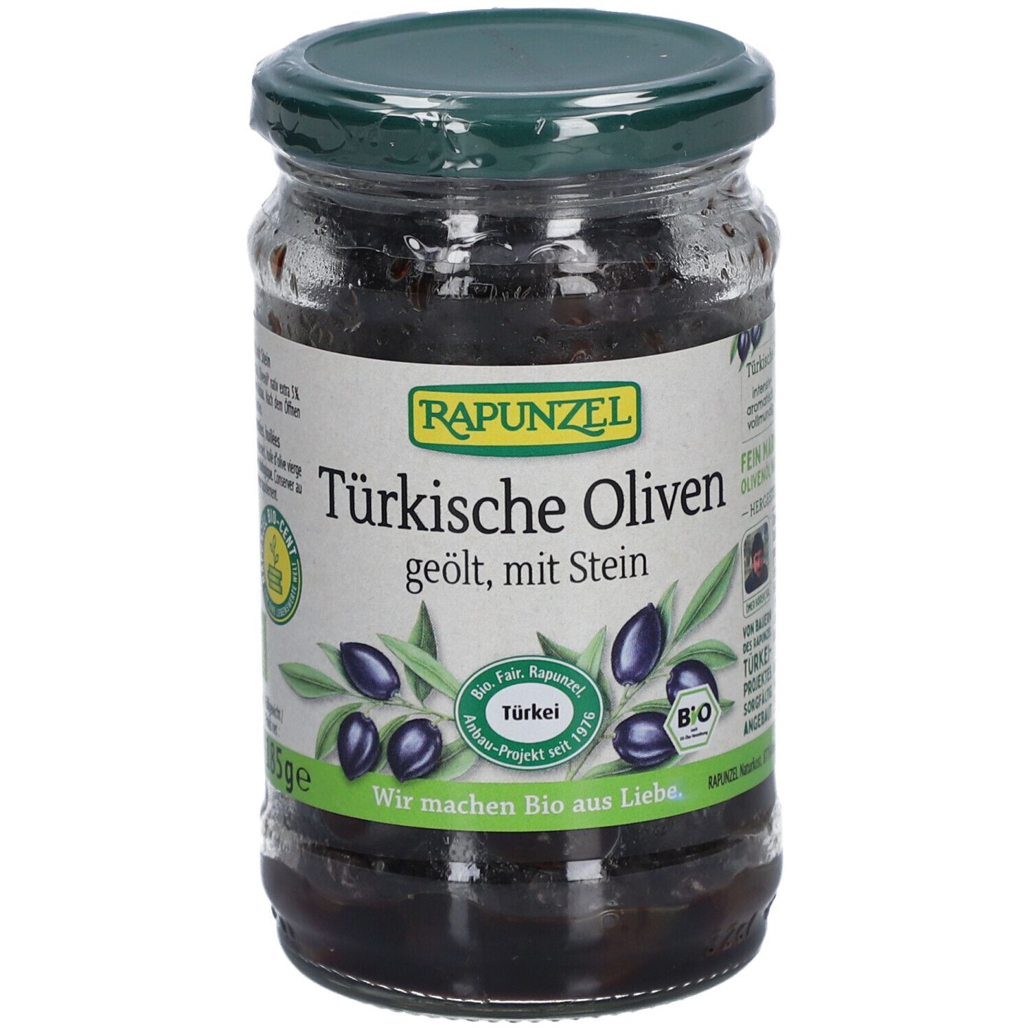 Rapunzel Oliven schwarz, mit Stein geölt 185 g
