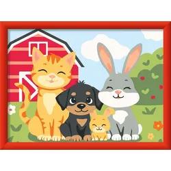 Ravensburger CreArt, Malen nach Zahlen Kinder - Pfotenbande