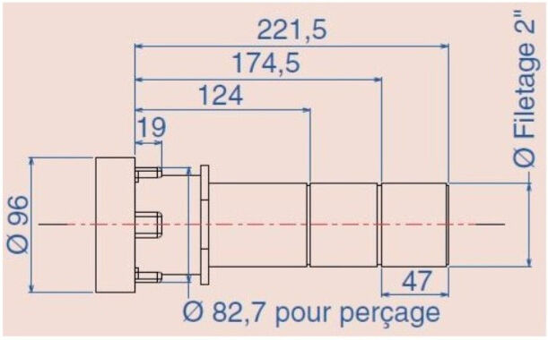 BWT PROCOPI Traversée de paroi Aquareva - piscine béton/liner*