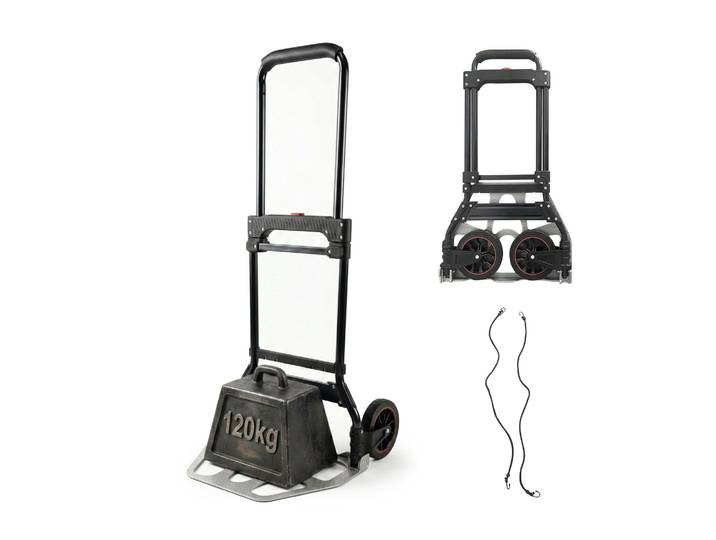Sackkarre klappbar bis 120 kg Schwarz-Silber