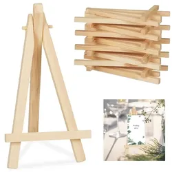 Relaxdays 20 x Staffelei klein aus Holz Hellbraun