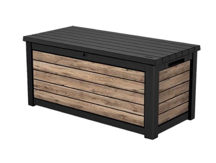 Keter Coffre de rangement jardin 630L - Collection Signature - Aspect bois Douglas