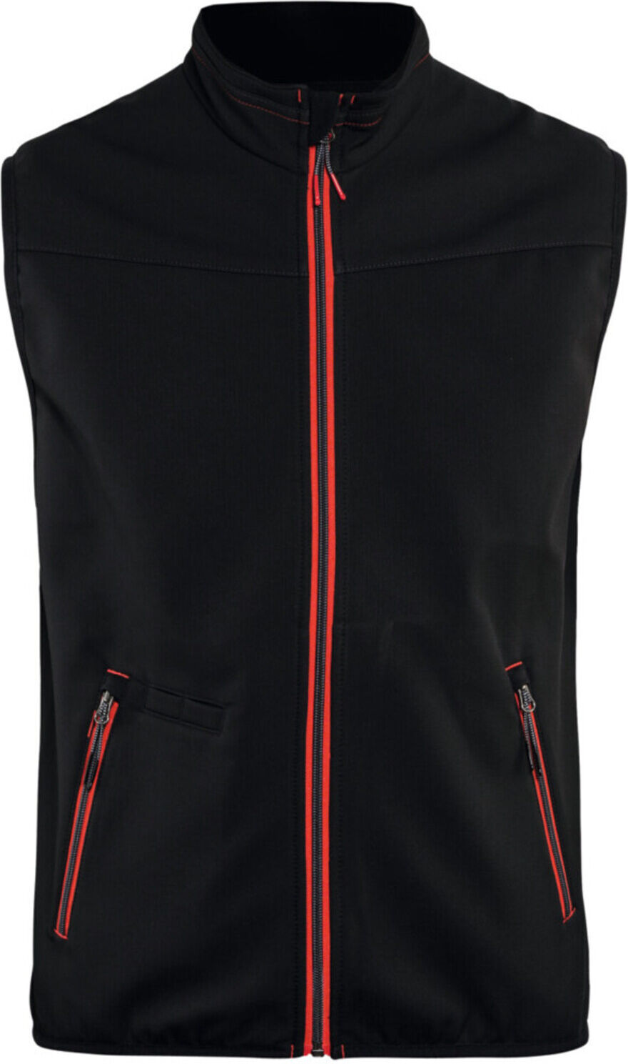 Blakläder Softshell Weste Service Plus, schwarz / rot, Unisex-Größe: L (385025169956L)