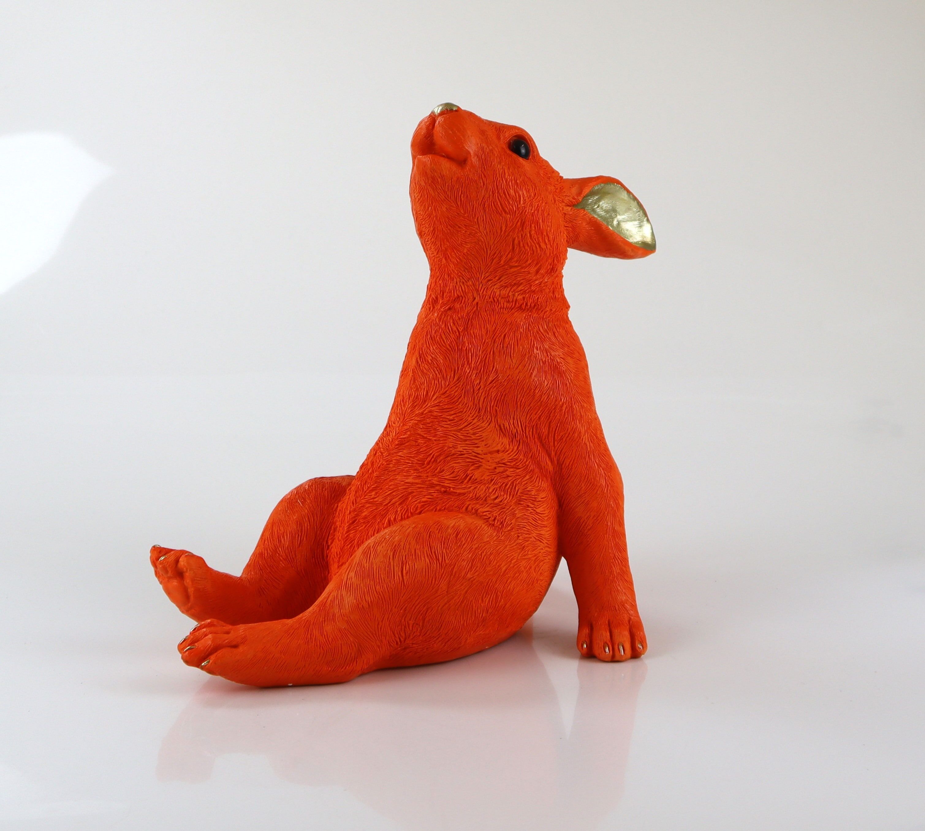 Dekofigur AM DESIGN, orange, B:17cm H:26cm T:29,5cm, Dekofiguren, Dekofigur orange B/H/T: 17cm x 26cm x 29,5cm