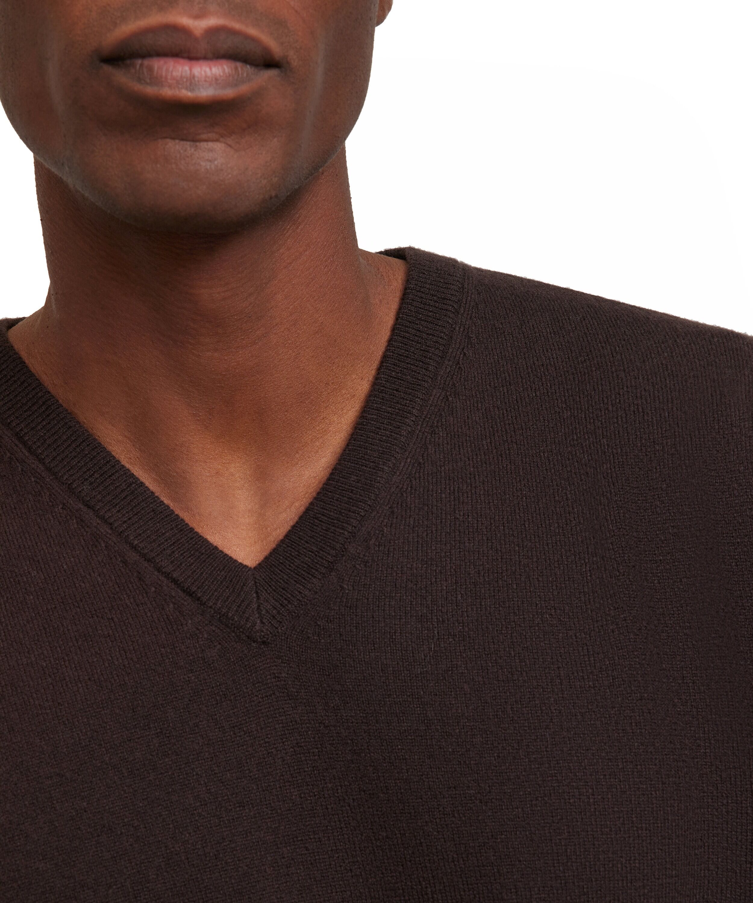 Strickpullover FALKE "Pure Lambswool", Herren, Gr. L, schwarz braun (5230), Pullover Strickpullover