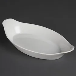 Olympia Whiteware ovale Gratinschalen weiß 29 x 16,6cm