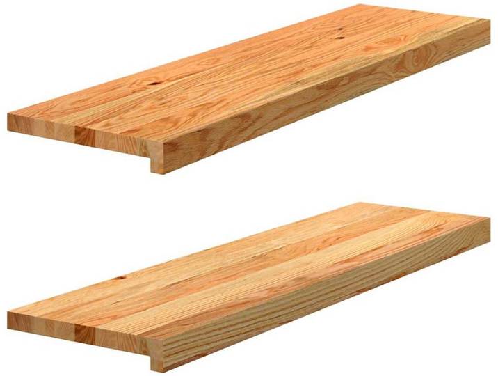 vidaXL - Traptreden - 2 - st - 90x25x2 - cm - massief - eikenhout - lichtbruin
