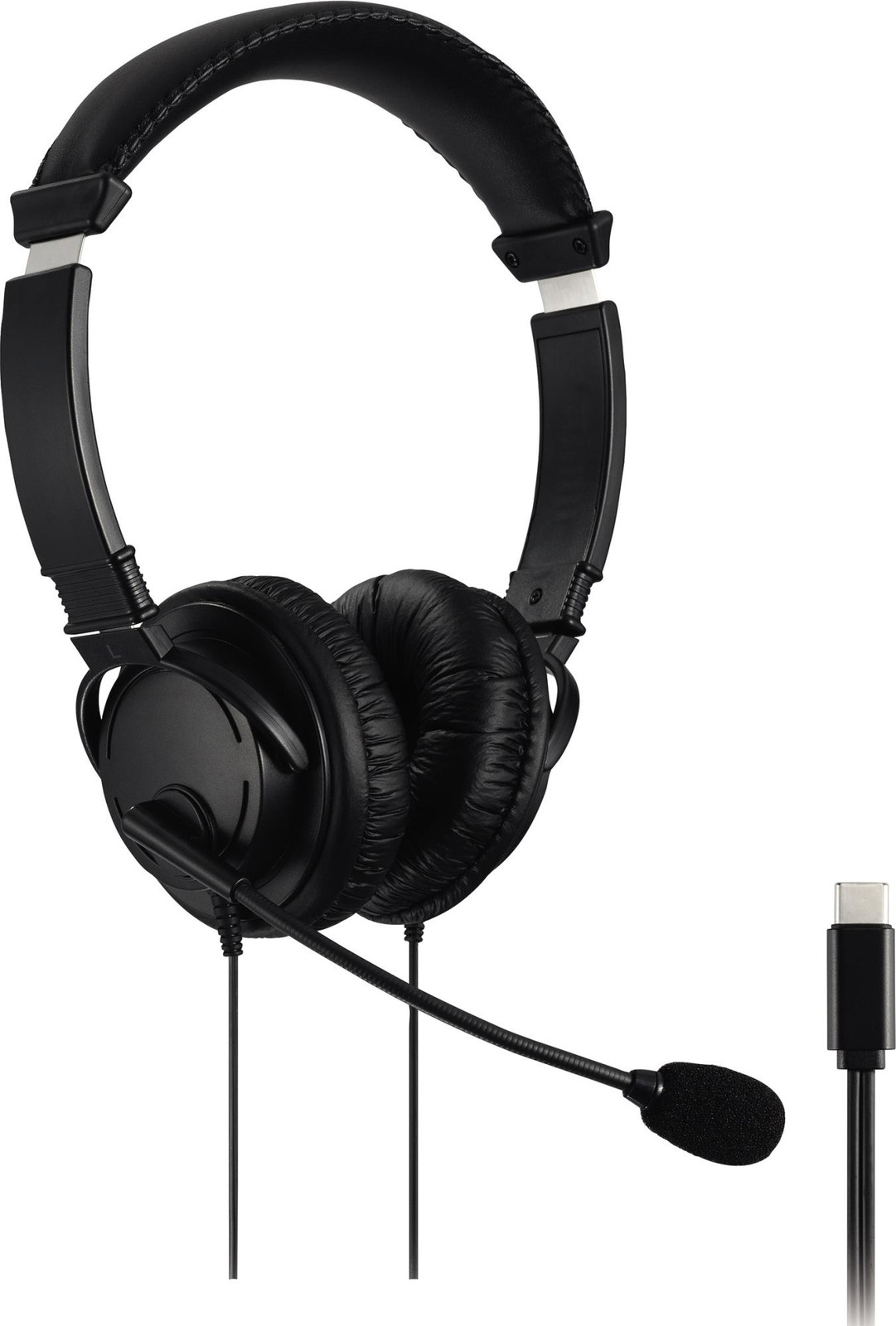 Kensington K97457WW Hi-Fi Hoofdtelefoon met microfoon en USB-C, zwart
