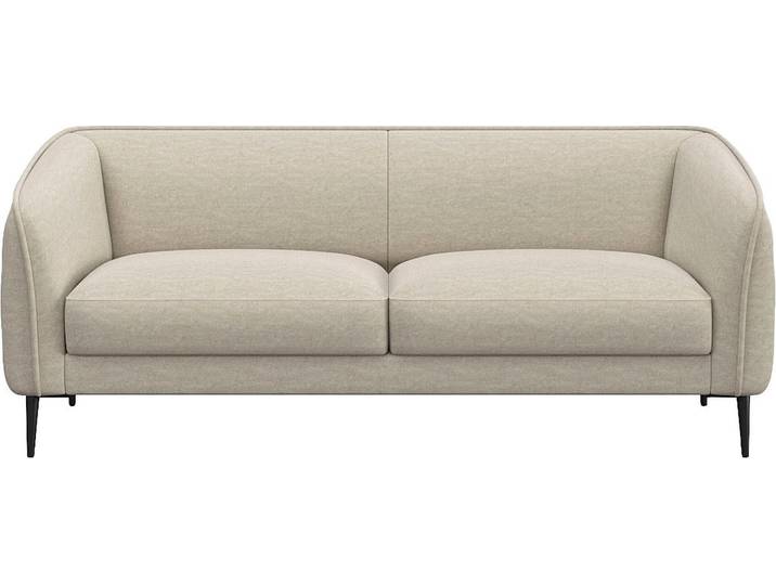 2,5-Sitzer Sofa, Sanftes Weiß, 188x89 cm, Polyester, Bequem & Gepolstert, Skandi