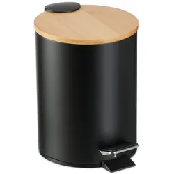 Relaxdays Kosmetikeimer 3 Liter Hellbraun,Schwarz