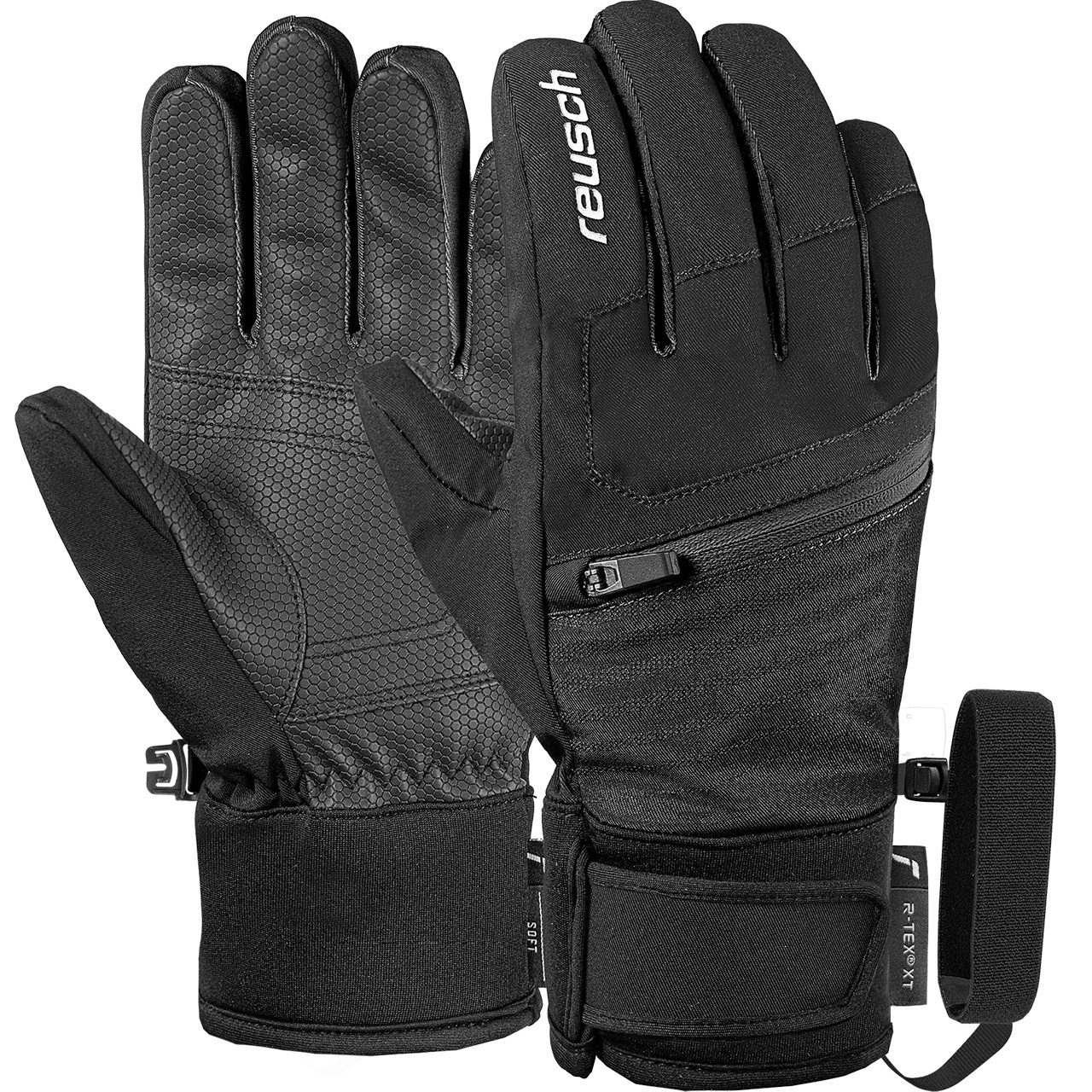 Reusch Kinder Skihandschuh LEO R-TEX black/white - 5,5