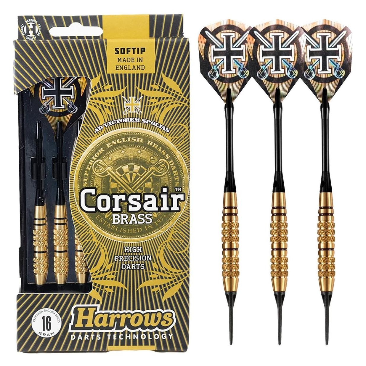 Harrows Darts Softip CORSAIR Juodas 3x16gK2 (16 g) (05-T15-16)