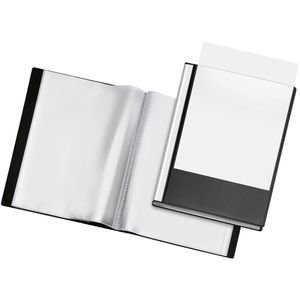 Veloflex Sichtbuch 4424480 Diamond, aus PP, A4, mit 24 Hüllen und Außentasche, schwarz