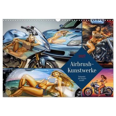Airbrush-Kunstwerke (Wandkalender 2027 DIN A3 quer), CALVENDO Monatskalender