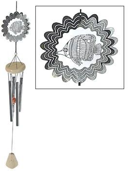 IH Casa Decor "28"" Fish Spinner With Wood Chime"