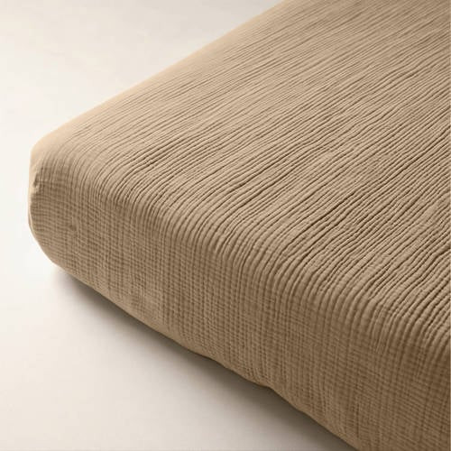 Dreamhouse mousseline hoeslaken voor volwassenen zand