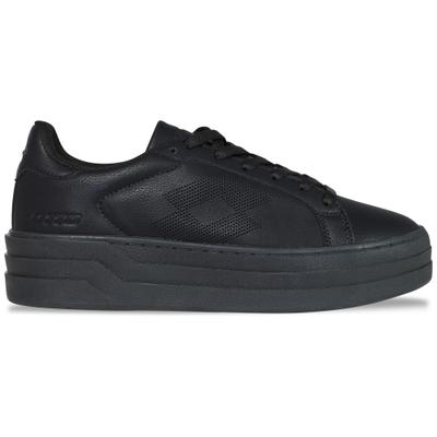 Plateausneaker LOTTO, Damen, Gr. 38, schwarz, Synthetik, clean, Schuhe Plateausneaker, - mit raffinierter Plateausohle im Lagenlook