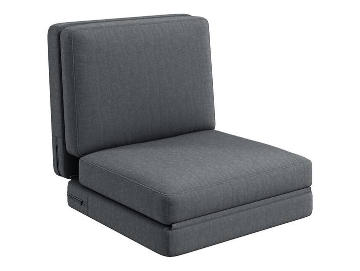 Homcom Bodensofa 3-in-1, bis 240 kg belastbar, Dunkelgrau, Kunststoff, 75x18x268 cm, Wohnzimmer, Sessel, Polstersessel