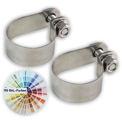 Halteschellen für Schneefangrohre Ø40mm 2er-Set, rotbraun