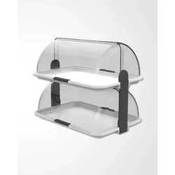 Biesse Buffet Vitrine doppelt mittel , plastik, Transparent, 38x26x35.5