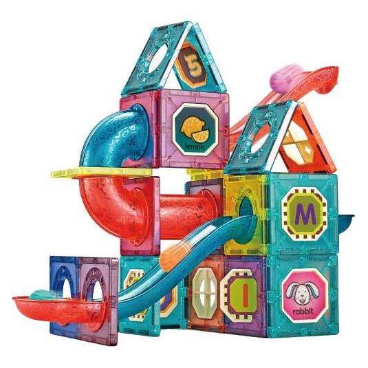 Toi-Toys Magnetisches Paneel-Konstruktionsset Kugelbahn - 78 Teile. (51212A)
