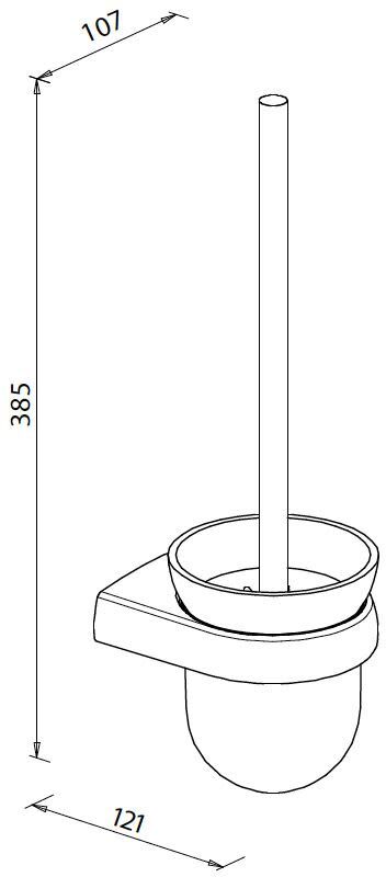 Bravat Metasoft WC-Wandgarnitur mit Tropfschale aus satiniertem Glas