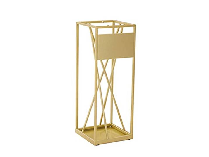 WXYZ Schirmständer Goldener Leichter Luxus-Regenschirm-Stand mit Haken, hochkarätiger Hotel-Regenschirm-Speicher-Eimer, kann 13-30 Sonnenschirme speichern (Color : Gold, Size : Small)