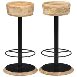 vidaXL Barstühle 2 Stk. Massivholz Mango