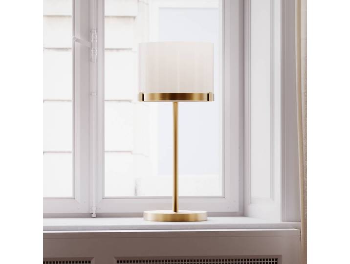 By Rydéns Designer Tischlampe Marcel, dimmbar, messing / gold, für Wohn- / Esszimmer, Metall, Design