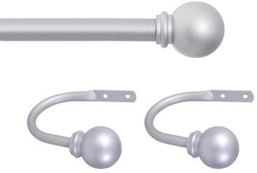 "Kenney Chelsea 5/8"" Decorative Curtain Rod & Holdback Set"