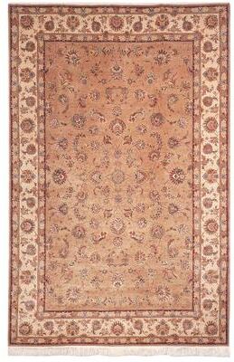 SAFAVIEH Couture Hand-knotted Tabriz Floral Raghad Traditional Oriental Wool Rug with Fringe