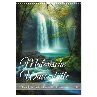 Malerische Wasserfälle (Wandkalender 2026 DIN A3 hoch), CALVENDO Monatskalender