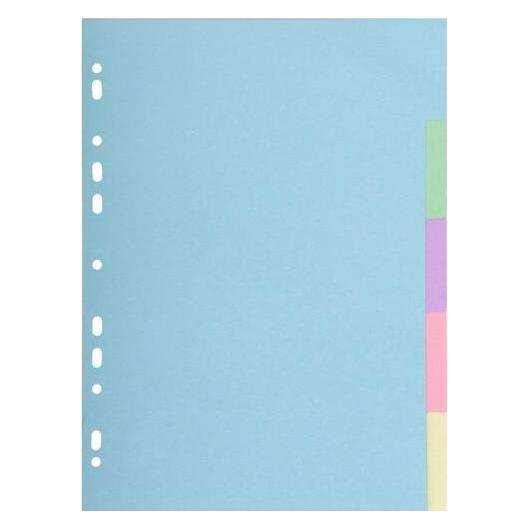 Exacompta Register A4+ aus Recyclingkarton 170g, 5 Taben, Pastell (2605E)