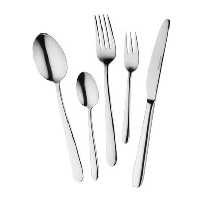 Besteck-Set MULEX "Iowa 18.10, mit angenehmer Haptik", silber (silberfarben), 30 Stk., Edelstahl 18/10, Essbesteck-Sets, zeitloser Chic, spülmaschinengeeignet