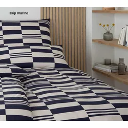 Elegante Bettwäsche Skip - 135x200 cm + 80x80 cm	skip marine