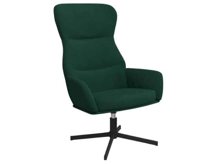 Sessel Dunkelgrün Samt Drehbar mit Metallrahmen 360 Grad drehbar, Metallrahmen, Armlehnen, dicke Polsterung, elegantes Design